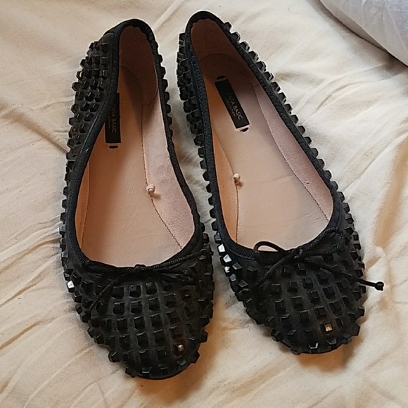 zara studded flats
